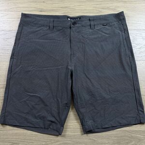 Travis Mathew Shorts Men 38x10 Performance Golf Gray Mircro Stripe Lightweight
